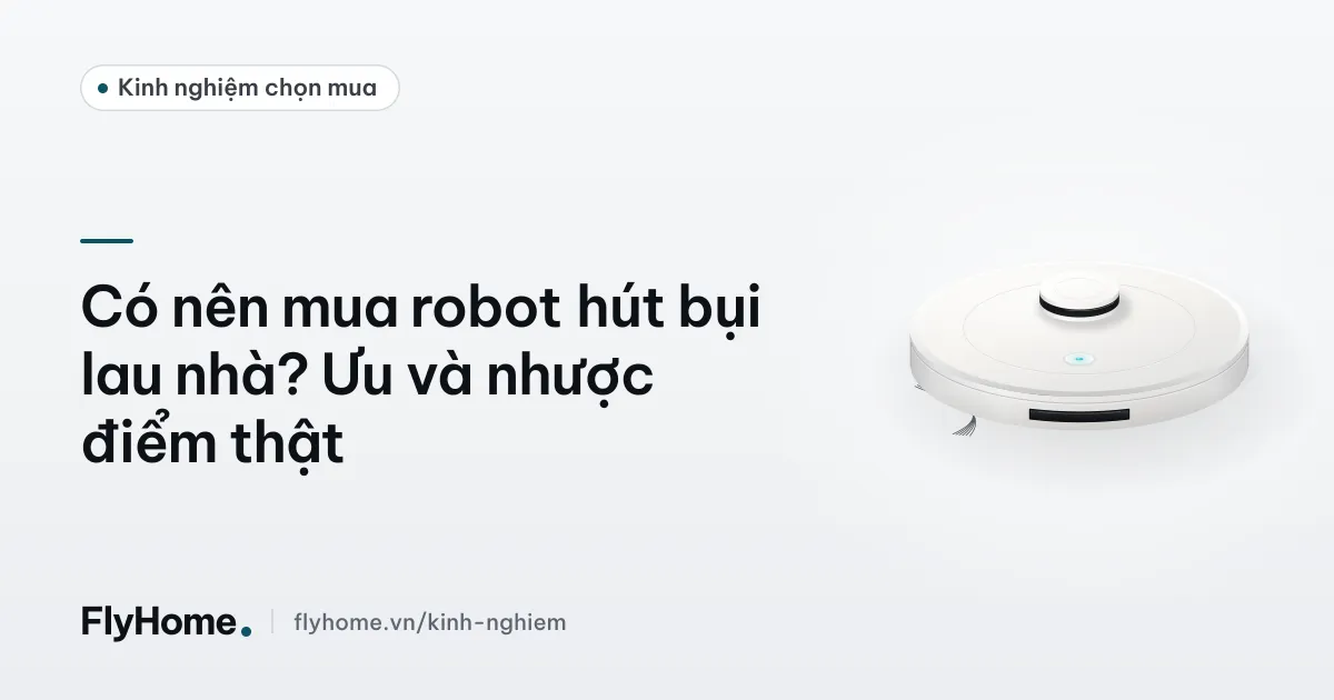 Robot hút bụi lau nhà chạy dưới gầm sofa trong phòng khách gọn gàng